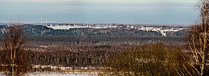 Вид от Льгово на деревню Мелешино